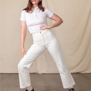 BIG BUD PRESS WESTERN PANT IN VINTAGE WHITE XS worn once